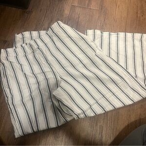 a.n.a A New Approach Pants Size M Stripes Linen Wide Leg Coastal